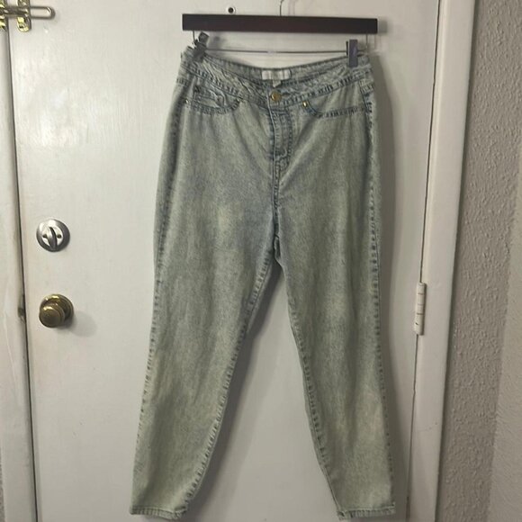 Women's Blue and White Jeans - Picture 1 of 5